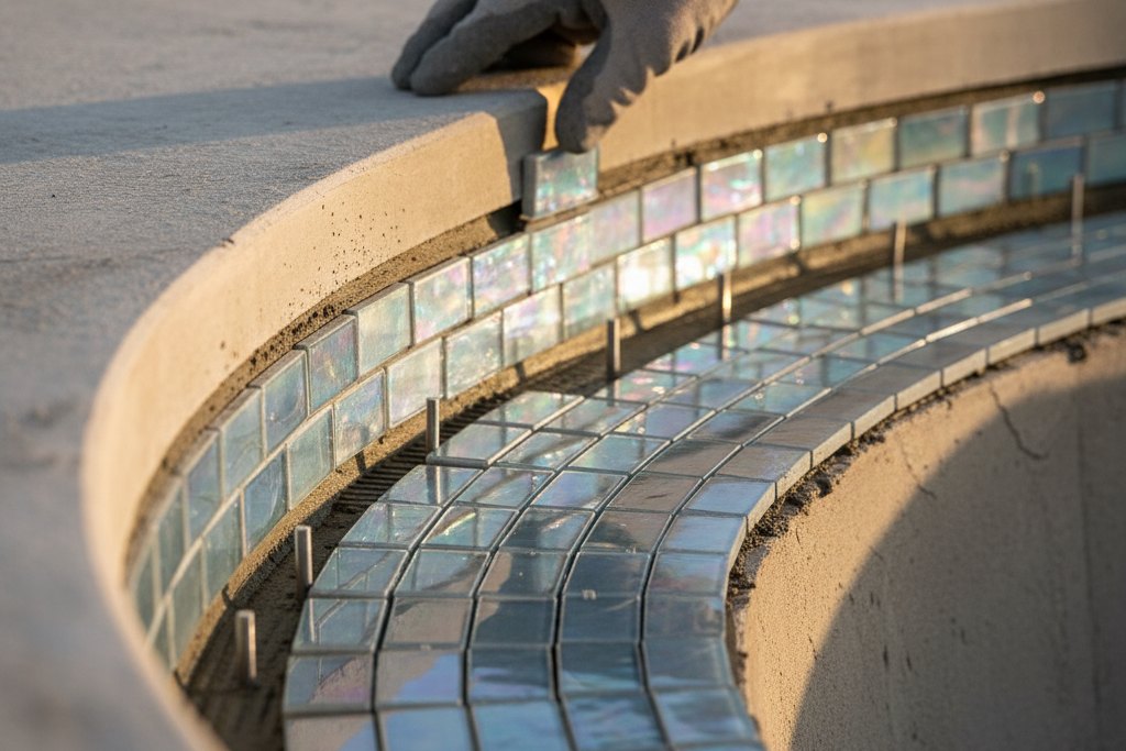PebbleFina + Stone Coping