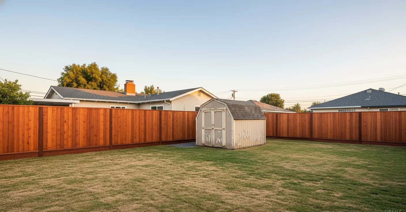 Backyard before ADU construction