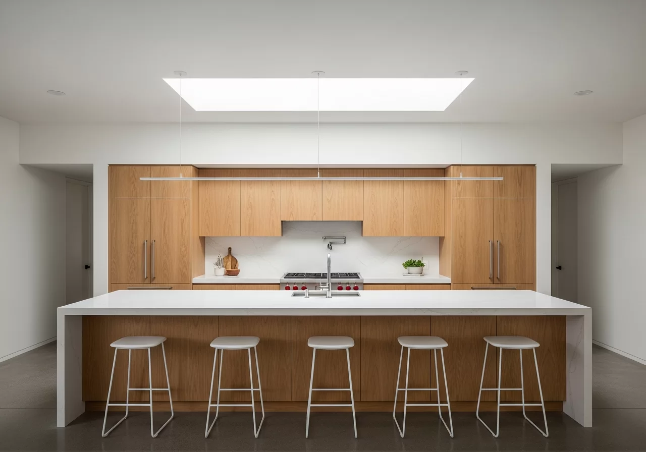 Modern Minimalist White-Oak Kitchen